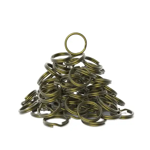 Silipac Schlüsselringe 100 Stück, Edelstahl, rund, 1 Zoll, robust, für Schlüsselanhänger, Lanyards, DIY, Jumpringe