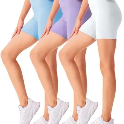 Roself Mädchen Shorts 3er Pack – Elastische High-Waist Leggings für 6-16 Jahre