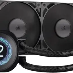 CORSAIR Nautilus 240 RS Flüssig-CPU-Kühler mit LCD, 240mm AIO, Schwarz, kompatibel mit Intel und AMD, inkl. 2 Lüfter