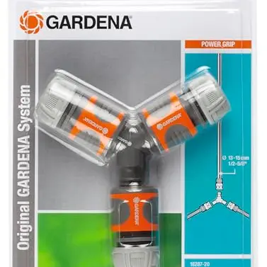 Gardena Abzweig-Satz für 13 mm und 15 mm Wasserschläuche - Wasserdichter Abzweig-Verbinder