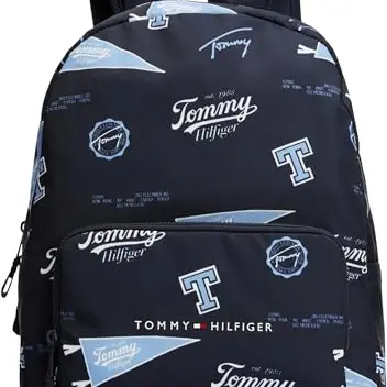 Tommy Hilfiger Kinder Rucksack Essential mit Logo-Print, Blau