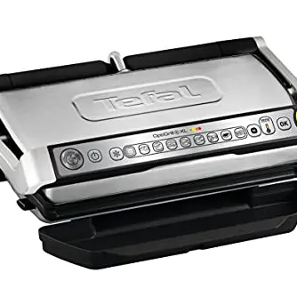 Tefal OptiGrill+ XL Kontaktgrill mit 9 Programmen und abnehmbaren Platten, Elektrogrill aus Edelstahl