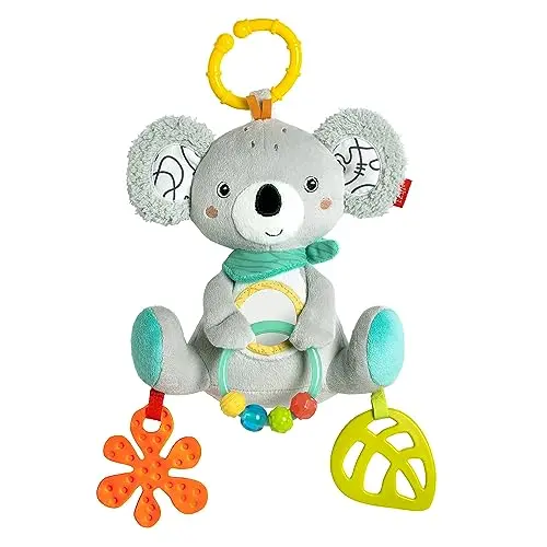 Fehn Koala Spielzeug - Motorikspielzeug mit Befestigungsring für Babys ab 3 Monaten