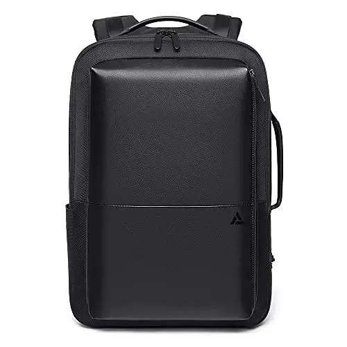 Arrivly Damen & Herren Rucksack, Uni, modern, wasserdicht, mit Laptopfach, komfortabler Daypack, Schwarz