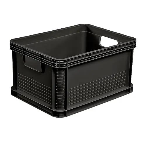 keeeper Transportbox-Set, 8-teilig, Stapelbar, 8 x 20 l, Graphit-Grau