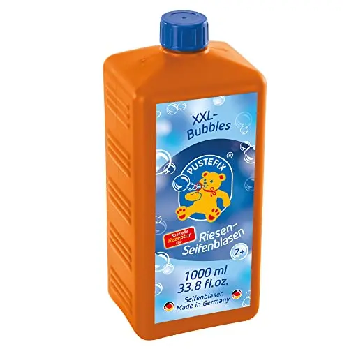 PUSTEFIX XXL Bubbles Nachfüllflasche 1000ml - Seifenblasen für Hochzeit, Kindergeburtstag und Polterabend