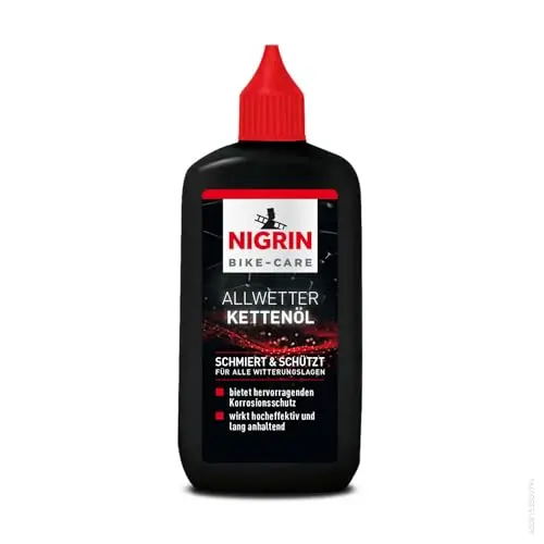 NIGRIN BIKE-CARE Allwetter-Kettenöl, 100 ml - verringert Reibung und sorgt für leichtgängige Fahrradketten