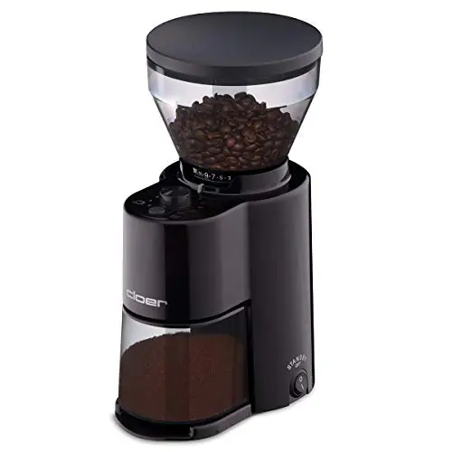 Cloer 7520 Elektrische Kaffeemühle, 2-12 Tassen, verstellbarer Mahlgrad, schwarz