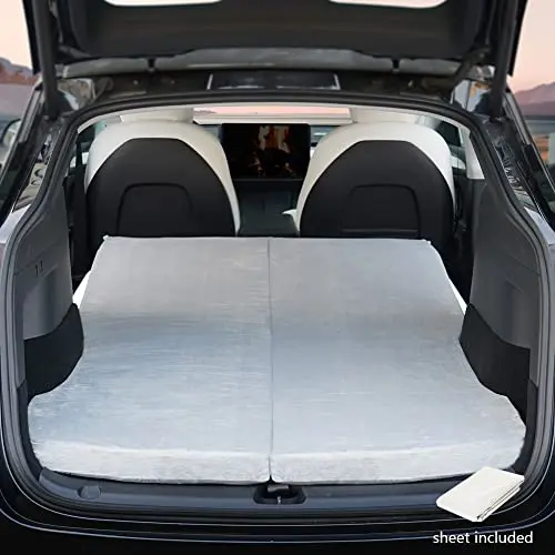 Havnby Tesla Model Y Campingmatratze, tragbar und faltbar, inklusive Aufbewahrungstasche und Bettlaken, Doppelgröße