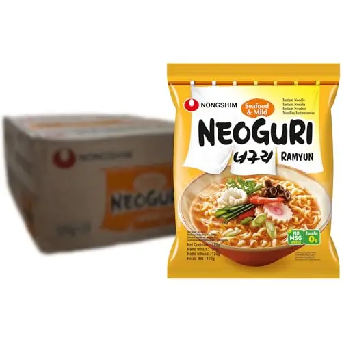 Nong Shim Neoguri Instantnudeln Seafood – Mild Ramen Suppe, 20er Vorteilspack à 120g