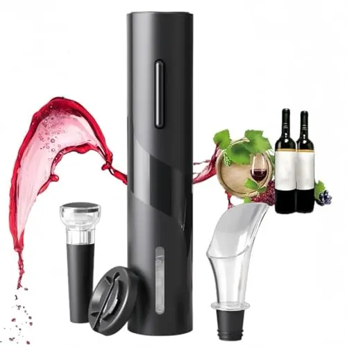 PEIPU elektrischer Weinöffner, 4er Set, Akku betrieben, einfach zu bedienen, ideal für Zuhause und Reisen