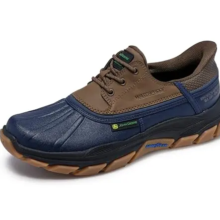 Skechers Herren Respected Sneaker, Navy Leder, Komfortabler Turnschuh, Größe 44 EU