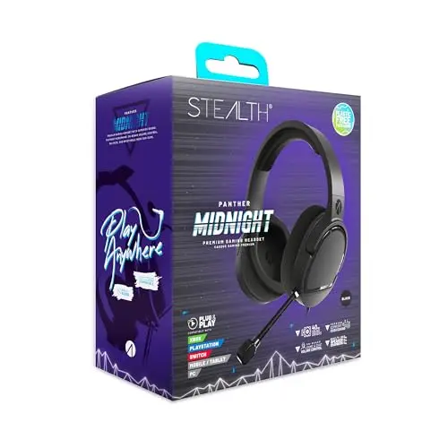 STEALTH Panther Gaming Headset für PS4/PS5, Xbox, Switch, PC - leicht, komfortabel, langlebig