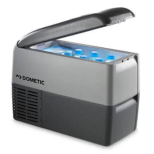 DOMETIC CDF 26 Kühlbox/Gefrierbox, 21 Liter, 12/24 V für Auto und Boot, mit Batteriewächter, Grau