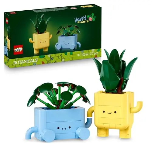 LEGO Botanicals Fröhliche Pflanzen - Spielzeug mit 2 Kunstpflanzen & bunten Blumentöpfen - Geschenkidee für Mädchen ab 9 Jahren