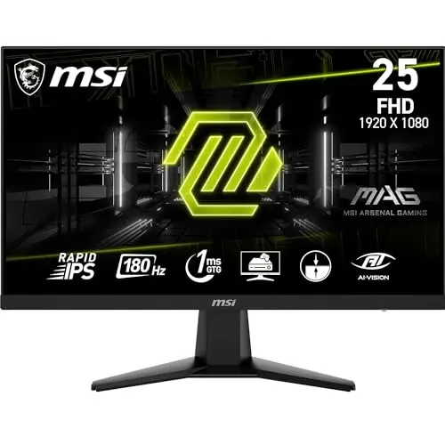 MSI MAG 256F 24,5" FHD Gaming Monitor - 180 Hz, HDR Ready, Frameless Design