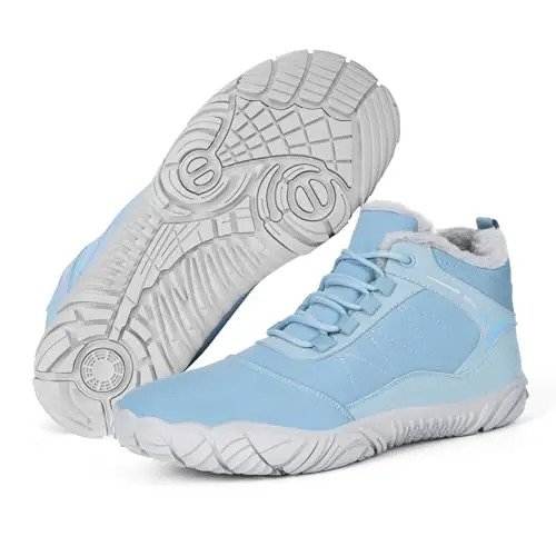RUYI Barfußschuhe für Herren und Damen – Wasserabweisend, Warm Gefüttert, Rutschfeste Sohle, Breite Zehenbox
