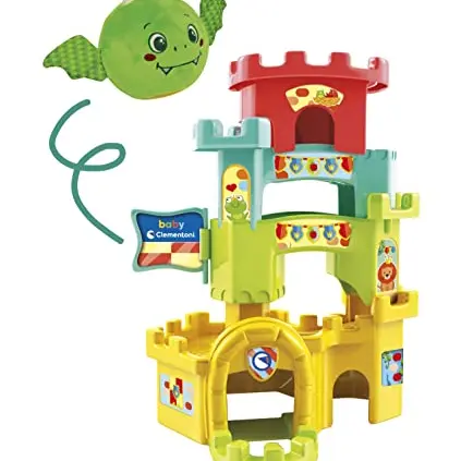 Clementoni Soft Little Dragon Ball Drop Castle - Baby Spielzeug für 10 Monate, Mehrsprachig