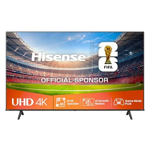 Hisense 50 Zoll 4K UHD Smart TV mit HDR, Dolby Vision, WiFi, HDMI 2.1, Bluetooth, Alexa, Schwarz