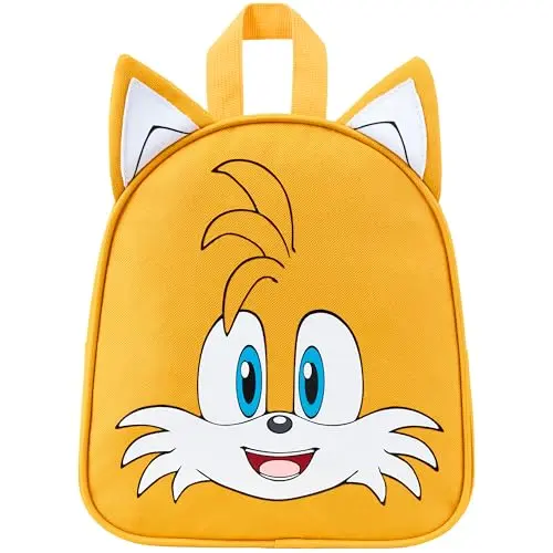 Sonic The Hedgehog Kleiner Rucksack für Kinder, kinderfreundlich, ideal für Kita und Freizeit, Gelb Tails
