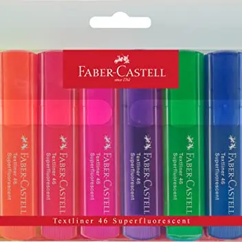 Faber-Castell Textmarker Set 8er, Neon Farben, nachfüllbar, Strichbreite 1 - 5 mm