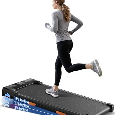 UMAY Walking Pad mit 15% Steigung, 10 km/h Laufband für Zuhause, leiser Motor, für bis 136 kg