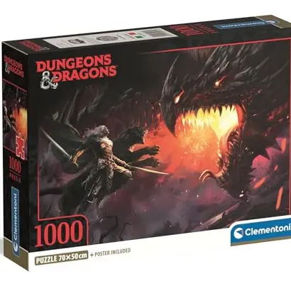 Clementoni Dungeons & Dragons Puzzle 1000 Teile für Erwachsene - 70 x 50 cm