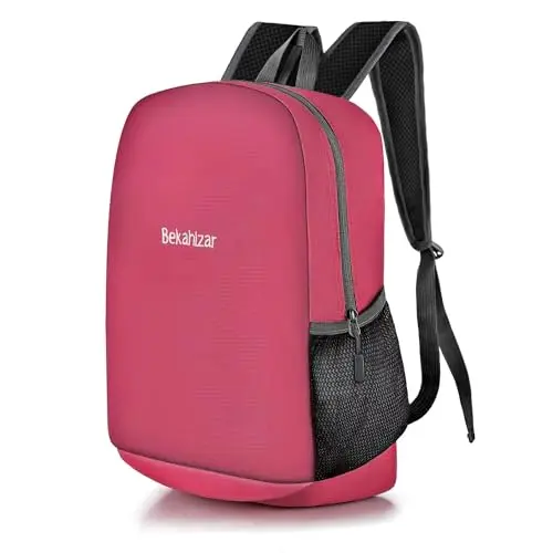 Bekahizar 20L Wasserfester Rucksack für Outdoor, Reisen und Sport – Ultra leicht, klein und ideal für Frauen, Männer und Kinder (Rosa)