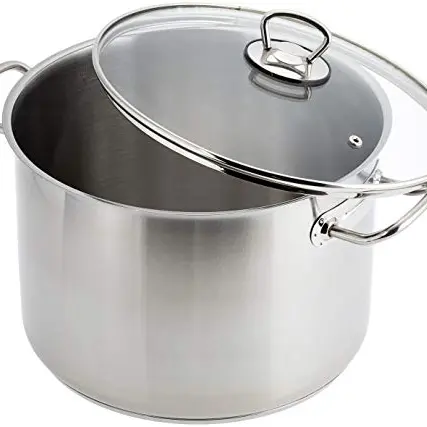 GSW Jumbotopf Profi 26 cm, Edelstahl mit Glasdeckel, Silber