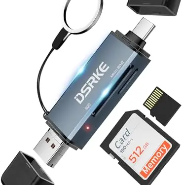 3-in-1 SD Kartenleser für USB A/C/Micro – Aluminium OTG Adapter für iPhone 15 Pro Max, iPad und MacBook