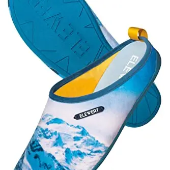 ELEWERT® Hausschuhe für Herren und Damen I Komfortable Pantoffeln I Atmungsaktiv I Rutschfeste Sohle I Mehrfarbig SNOWY, EU 38
