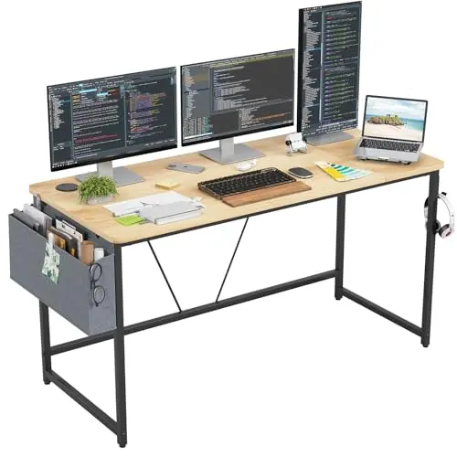 Moderner Computerschreibtisch für kleine Räume, 120x60 cm, Weiß