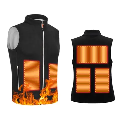 XEERUN Beheizbare Weste für Damen und Herren, USB Heizweste mit 3 Temperaturen, Ideal für Outdoor Aktivitäten (L)