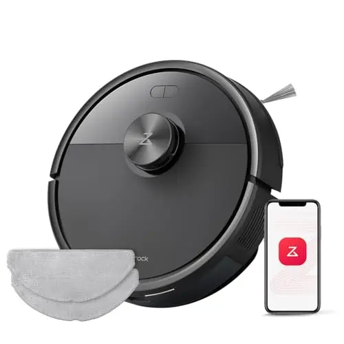 roborock Q7 Saugroboter mit Wischfunktion, 10.000Pa, 150Min Laufzeit, LiDAR Navigation, APP Steuerung (Schwarz)
