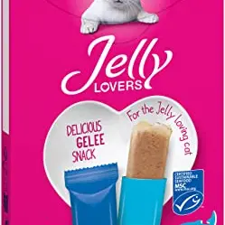 Vitakraft Jelly Lovers Katzensnack mit Lachs und Scholle - Vorratspack 6x15g