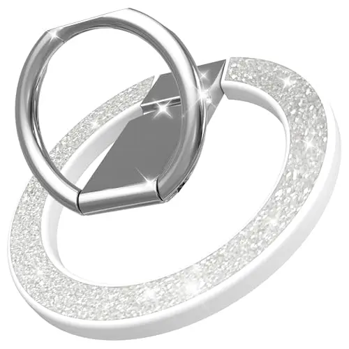 Magnetischer Handy-Ringhalter für Mag-Safe – Fingerring-Ständer für iPhone 12/13/14/15/16 (Flash Silver)