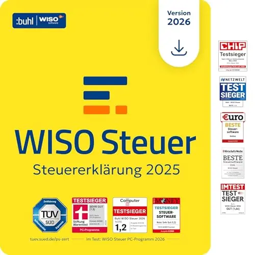 WISO Steuer 2026 (für Steuerjahr 2025) für Windows, Mac, Smartphones und Tablets – digitaler Download