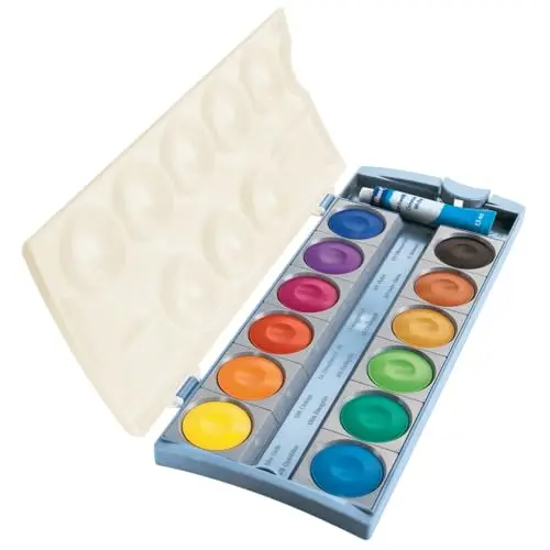 Pelikan K12 Deckfarbkasten mit 12 Farben und Deckweiß