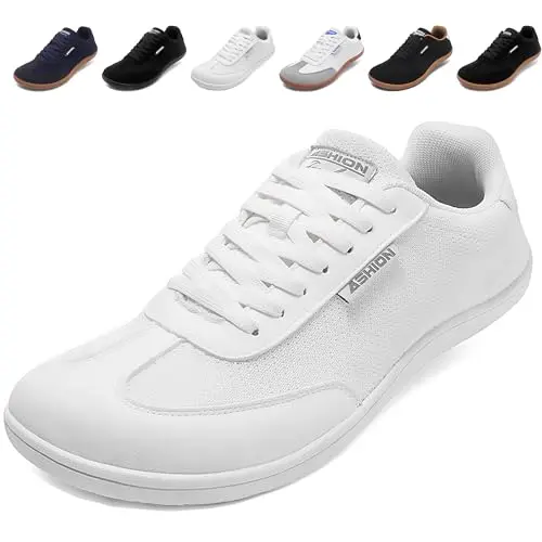 Minimalistische Barfußschuhe für Damen und Herren – Traillaufschuhe in Weiß, Größe 42 EU