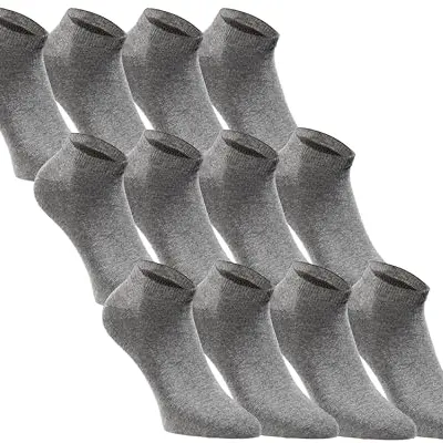 JACK & JONES Sneaker Socken 12er Set für Herren und Damen - Anthrazit - Gr. 43-46