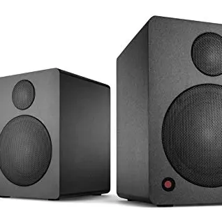 Wavemaster CUBE MINI NEO Schwarz - Aktive Regallautsprecher mit Bluetooth und Fernbedienung, 36 Watt