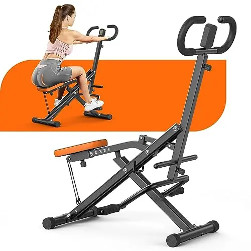 Dskeuzeew Squat Machine Heimtrainer mit Widerstandsband - AB Booster für Bauch, Arme, Beine, Rücken und Gesäß