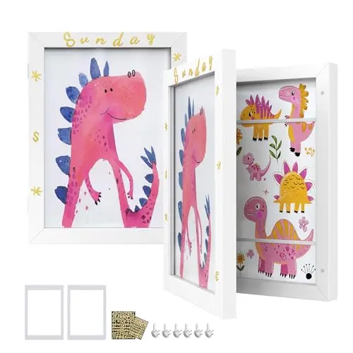 SONGMICS Bilderrahmen 2er Set, A4, 22 x 28 cm, Glas