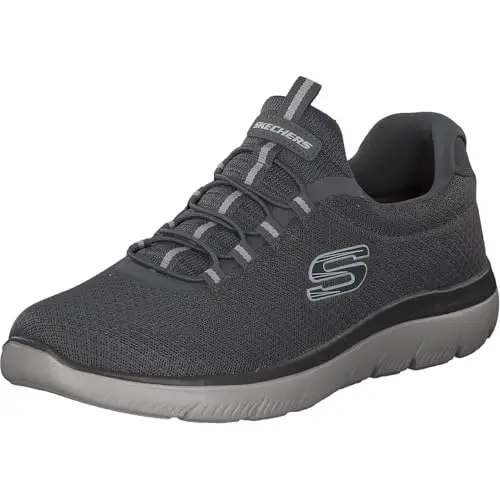 Skechers Herren Summits Turnschuhe, Charcoal Mesh/Trim, EU 40