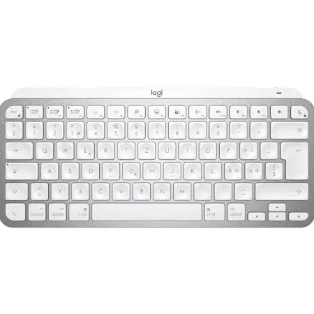 Logitech MX Keys Mini for Mac - kabellose Bluetooth-Tastatur, QWERTZ, Hintergrundbeleuchtung, Pale Gray