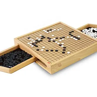 goki Go Brettspiel mit Ausziehfächern, Holz, Strategiespiel für 6 Jahre und älter