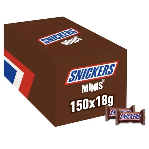 Snickers Schokoriegel mit Erdnüssen, Karamell – Großpackung, 150 x 18 g