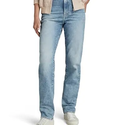 G-STAR RAW Damen Viktoria High Straight Jeans, Vintage Olympic Blue, 28W / 32L