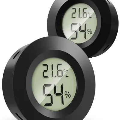 MAVORI® 2 x Mini Thermometer Hygrometer - Temperatur- und Luftfeuchtigkeitsmessgerät für innen