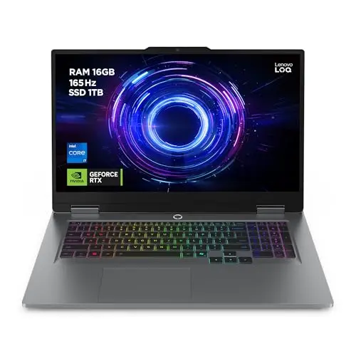 Lenovo LOQ Gaming Laptop | 17.3" Full HD 165Hz | RTX 5070 | Intel i7 | 16GB RAM | 1TB SSD | Windows 11 | QWERTZ | RGB-Tastatur